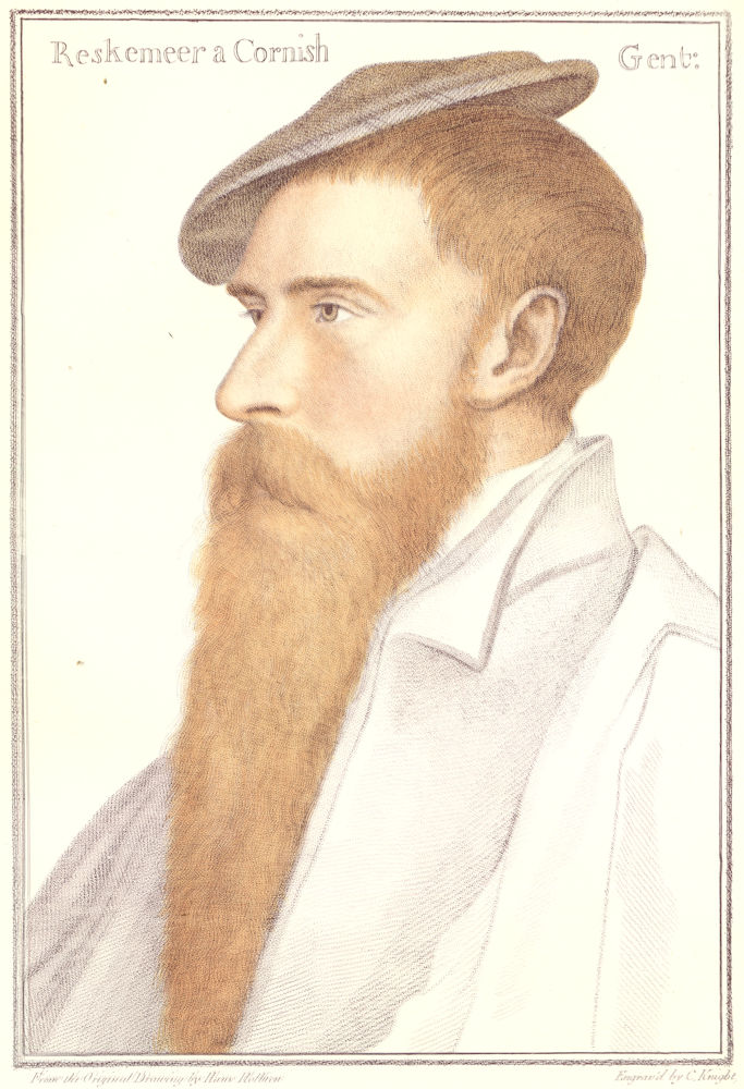 Associate Product John Reskimer/Reskymer of Cornwall. Bartolozzi/Holbein. Henry VIII's court 1884