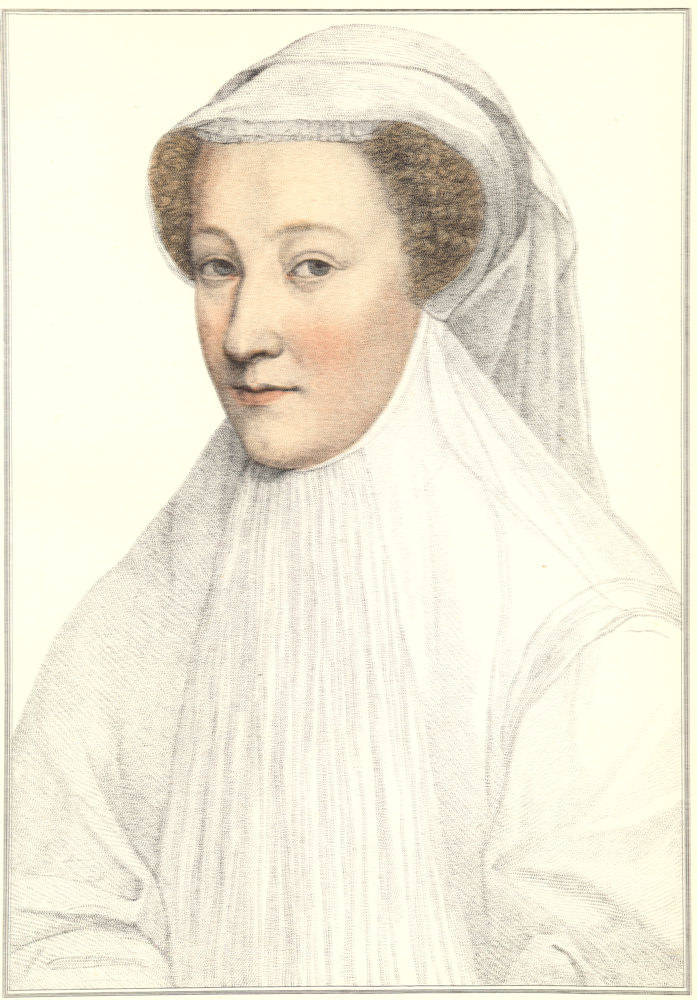 Associate Product Mary Queen of Scots. Francis II's widow. Bartolozzi/Holbein 1884 old print
