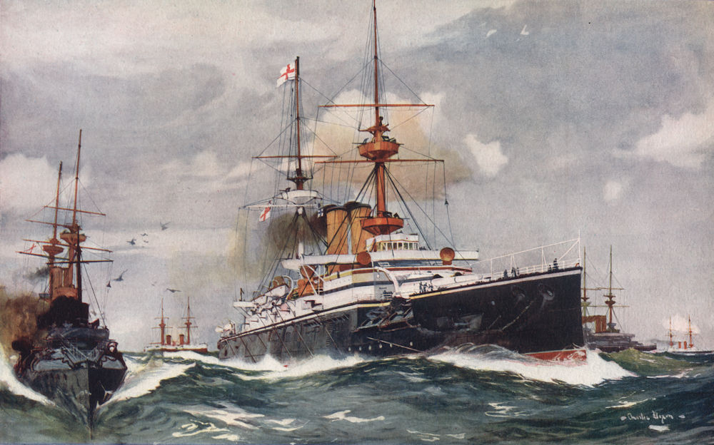 ROYAL NAVY. The "Majestic" Flagship of Channel Squadron. 1901. Battleship 1901