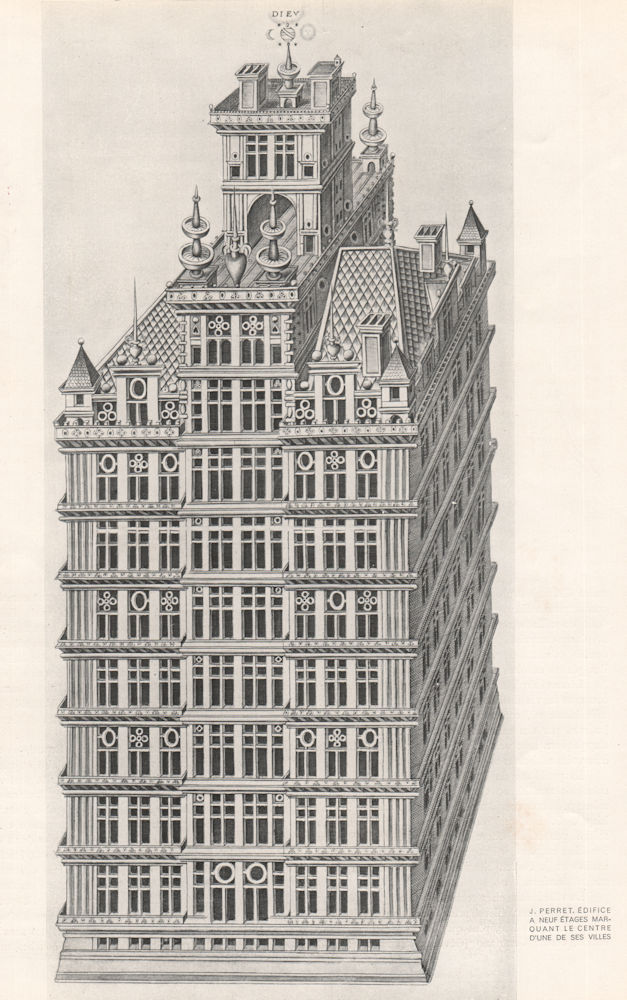ARCHITECTURE. 9 story building. Jacques Perret. Édifice a Neuf Étages. 16C 1947