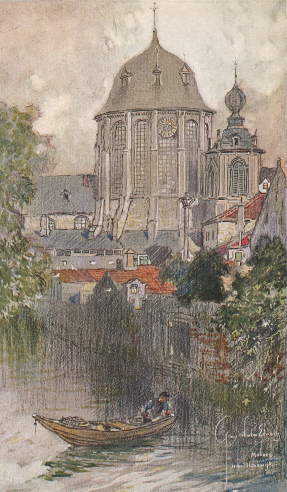 Associate Product MALINES (MECHELEN) . The Church of Our Lady of Hanswijk. Belgium 1916 print