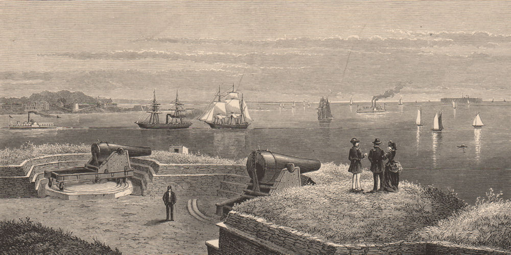 BALTIMORE. Fort McHenry, at harbor entrance. Maryland 1874 old antique print