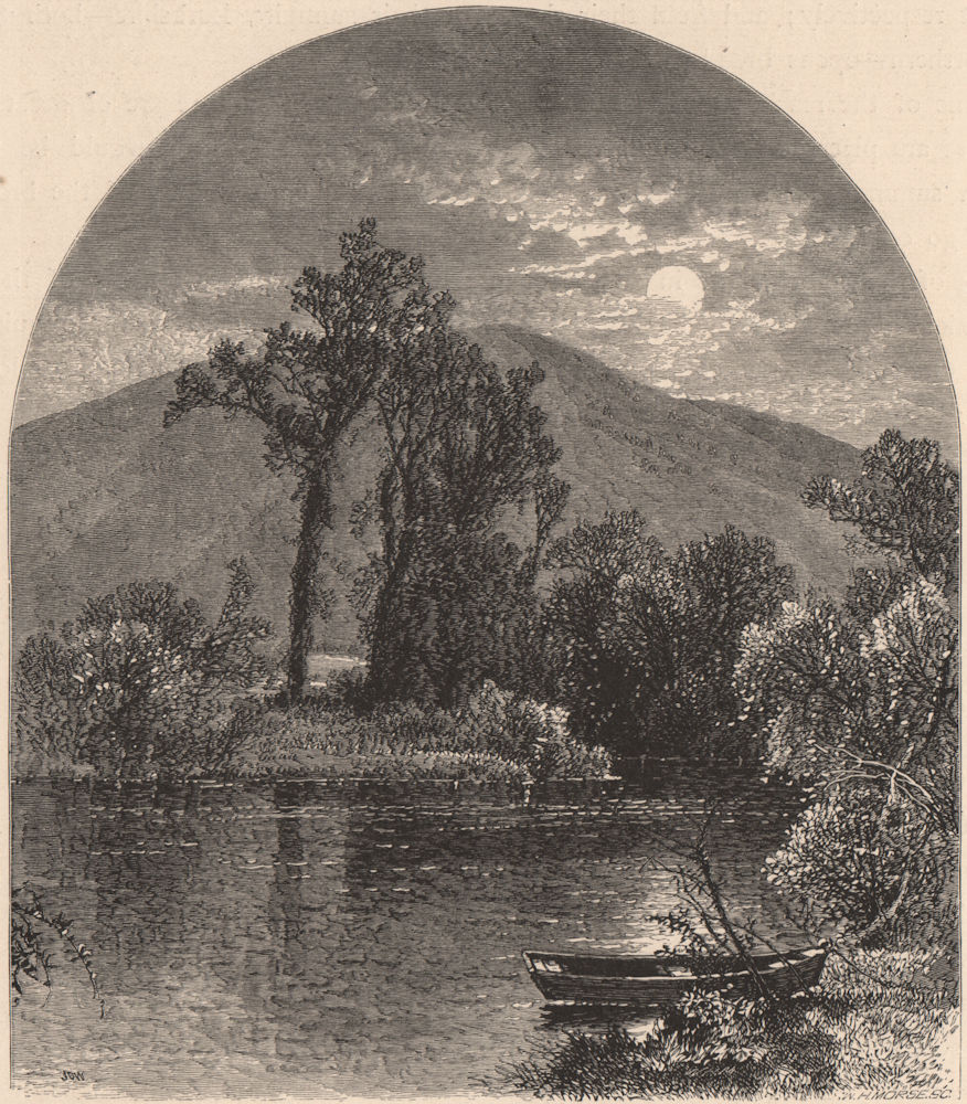 MASSACHUSETTS. Hoosac River, North Adams. Housatonic 1874 old antique print