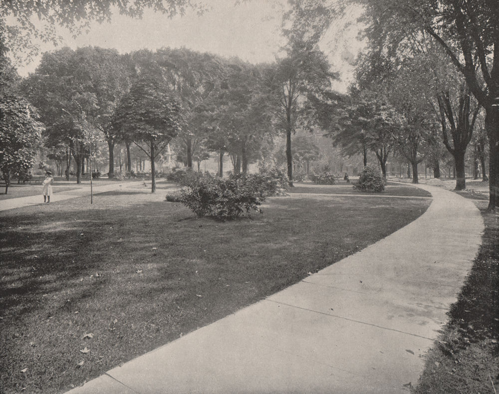 Belle Isle Park, Detroit, Michigan 1895 old antique vintage print picture