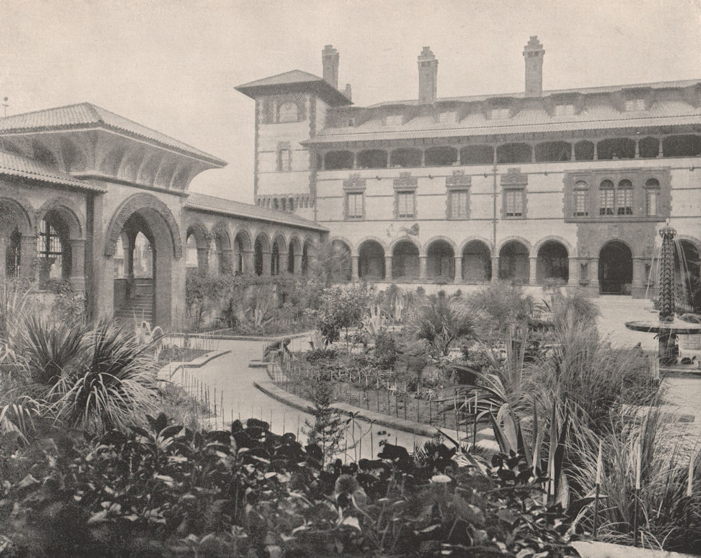 Ponce de Leon Hotel, St. Augustine, Florida. Now Flagler College 1895 print