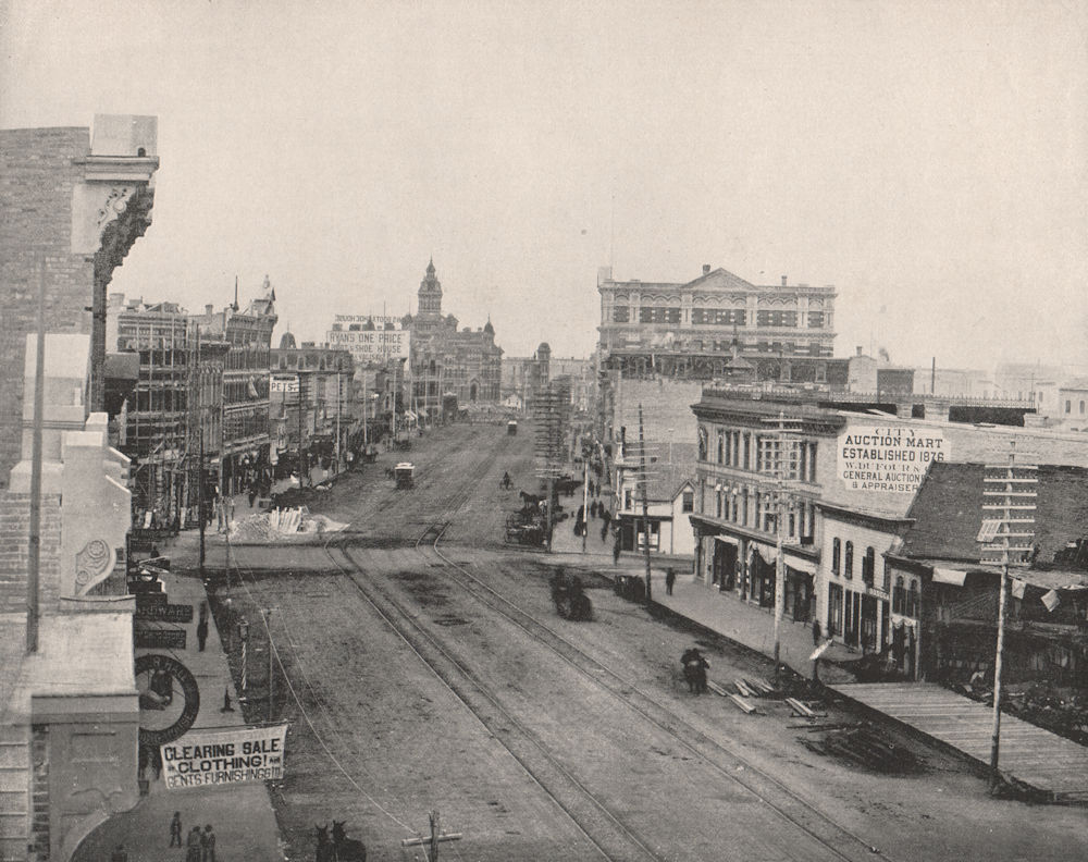 Associate Product Main Street, Winnipeg (at Pioneer Ave, looking north). Manitoba, Canada 1895