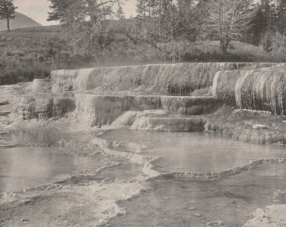 Associate Product Mammoth Hot Springs brown terraces, Yellowstone National Park, Wyoming 1895
