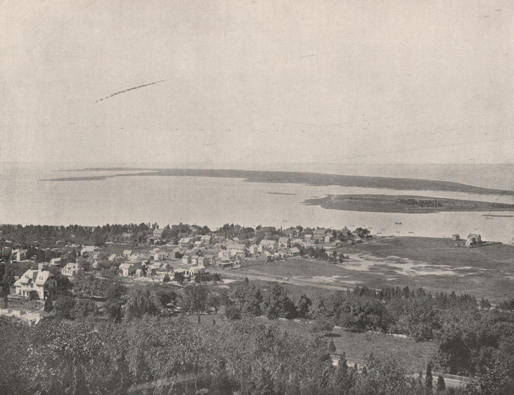 View from the Sandy Hook Lighthouse, Atlantic Highlands, New Jersey 1895 print