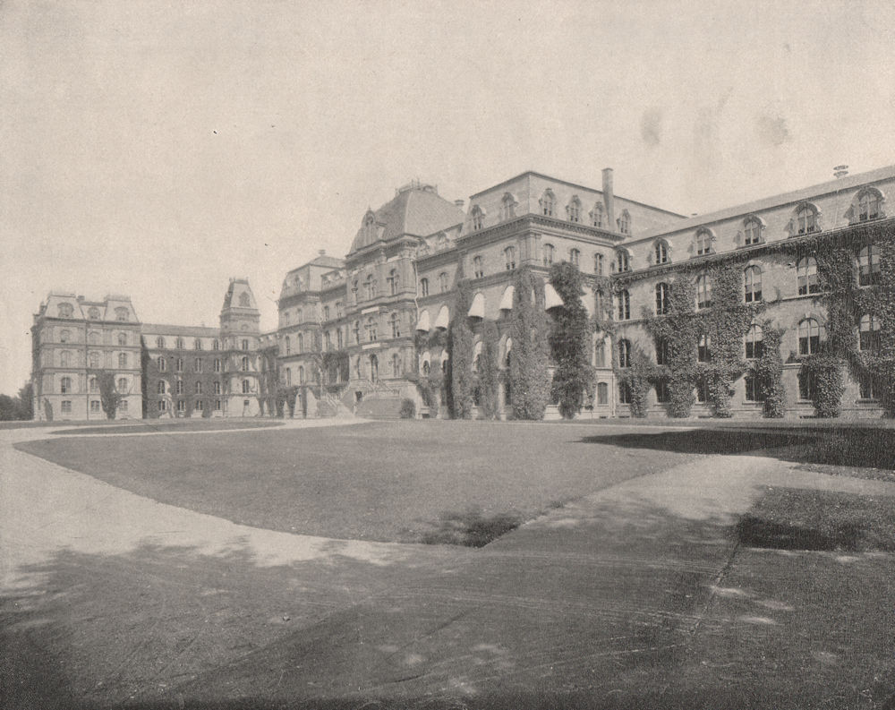 Vassar College, Poughkeepsie, New York 1895 old antique vintage print picture