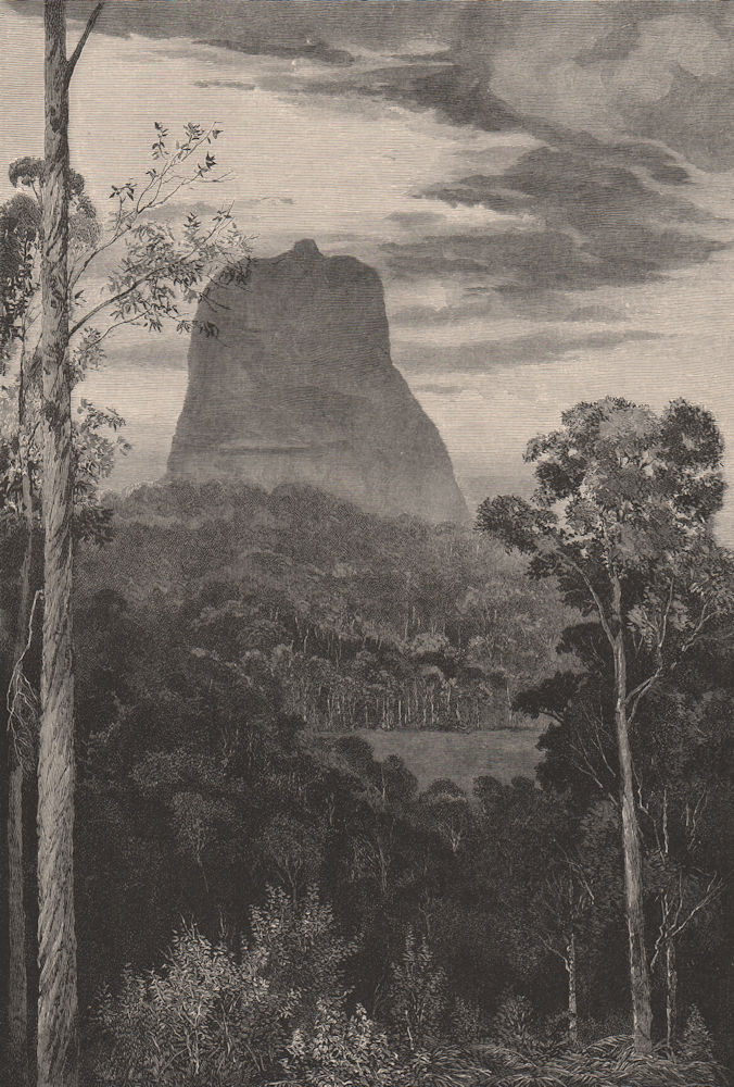 MOUNT WYNECK. Queensland. Australia 1888 old antique vintage print picture
