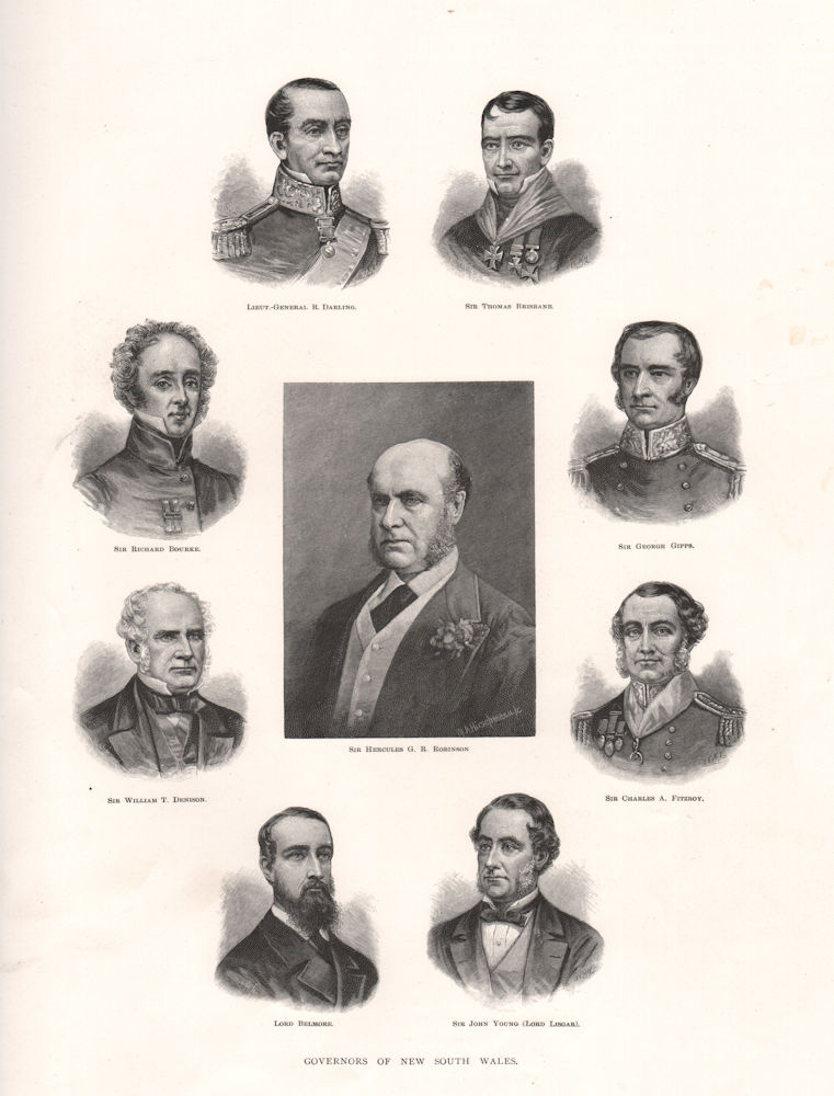 NEW SOUTH WALES Governors. Darling Brisbane Bourke Gipps Denison Fitzroy 1888