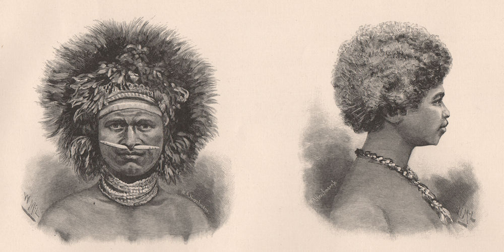Associate Product PORT MORESBY Native; Woman from South Cape. Papau New Guinea 1888 old print