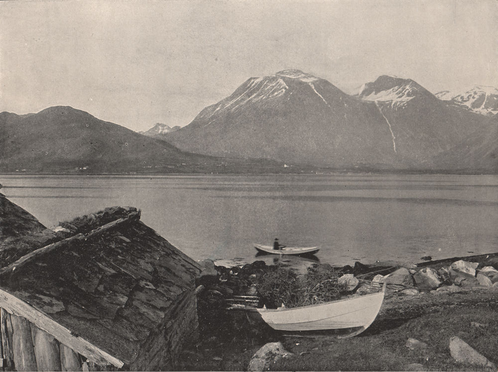 THE HARDANGERFJORD. At Rosendal on the Hardangerfjord. Norway 1895 old print