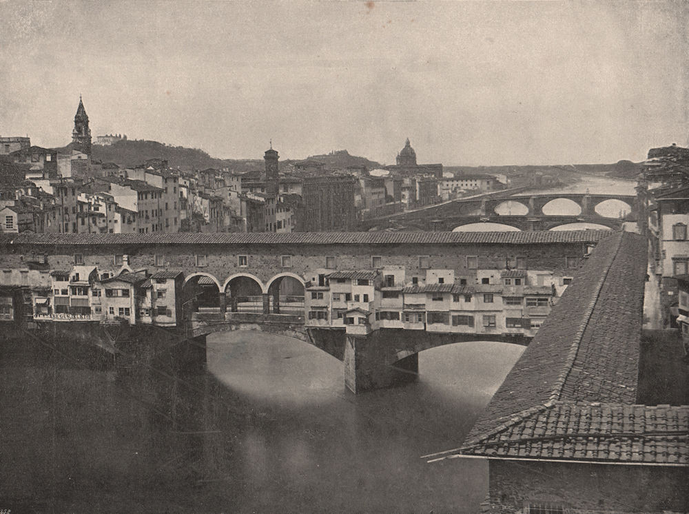 Associate Product FLORENCE. The Ponte Vecchio. Italy 1895 old antique vintage print picture