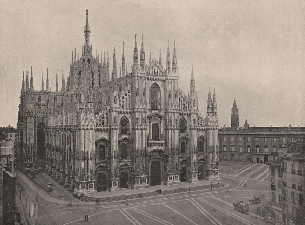 Associate Product MILAN. The cathedral, Milan. Italy 1895 old antique vintage print picture