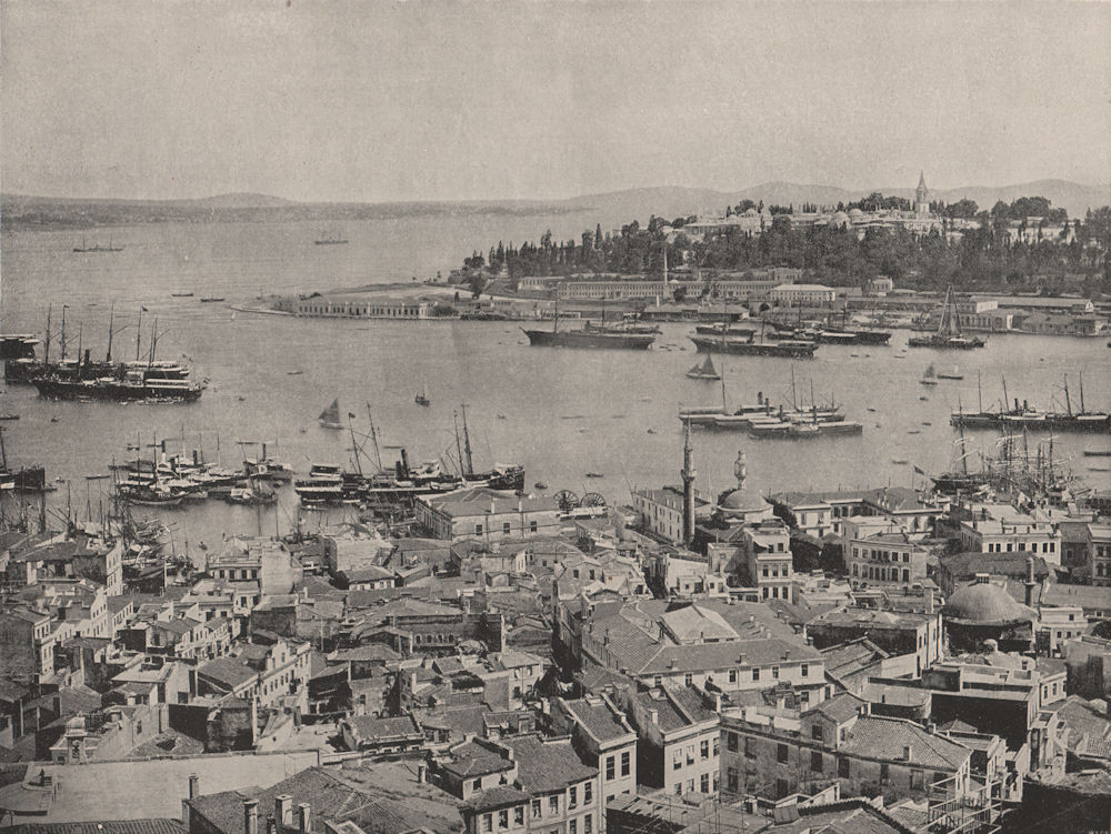 Associate Product CONSTANTINOPLE (ISTANBUL) . The entrance to the Golden Horn. Turkey 1895 print