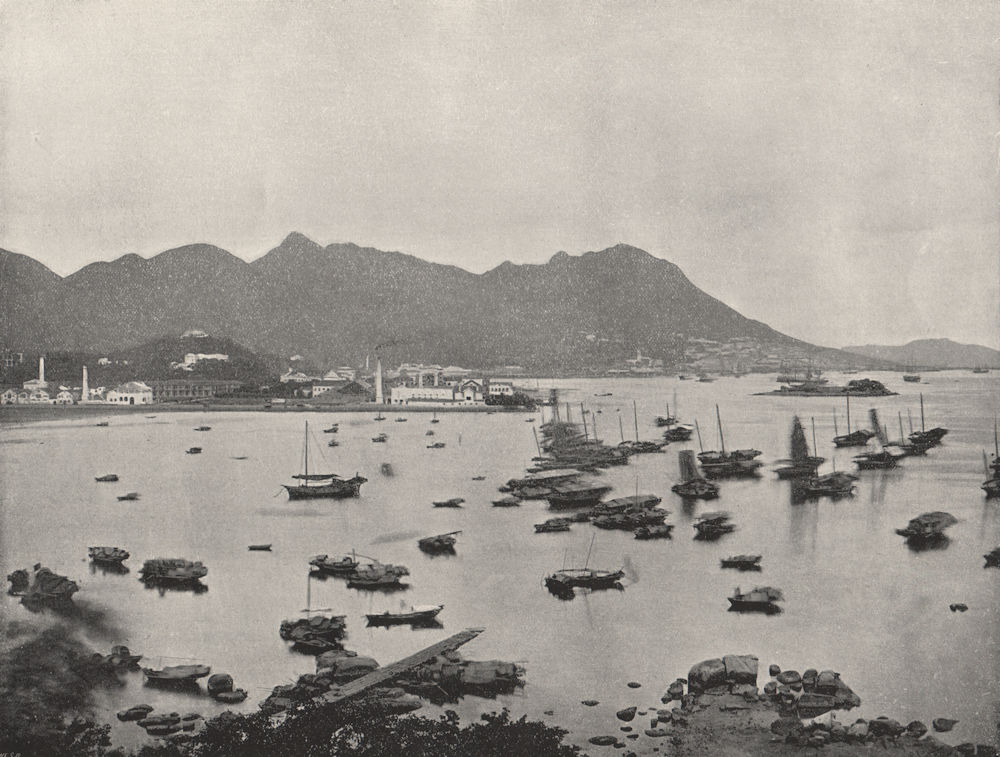 Associate Product HONG KONG. East Point, showing Victoria Hills. Hong Kong 1895 old print