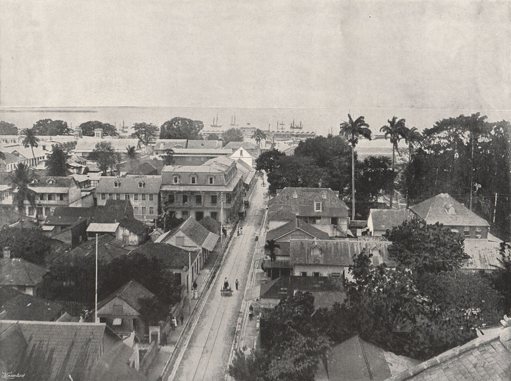 TRINIDAD. St. Vincent Street, Port of Spain. West Indies 1895 old print