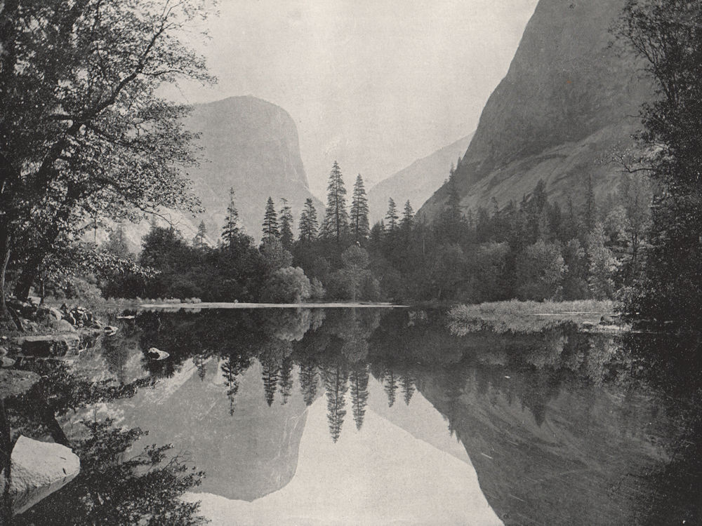 Associate Product YOSEMITE VALLEY. The Mirror Lake. California 1895 old antique print picture