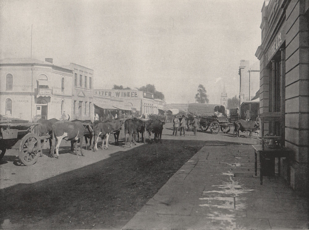Associate Product PRETORIA. A street scene. South Africa 1895 old antique vintage print picture