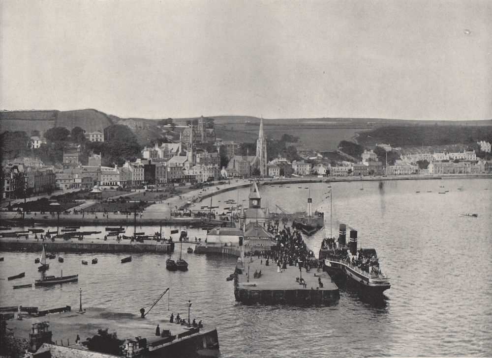 ROTHESAY The Landing stage And Esplanade Scotland 1895 Old Antique Print