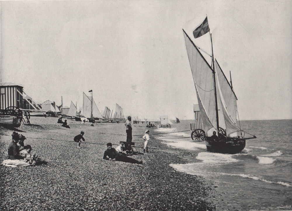 Associate Product ALDEBURGH. The beach. Suffolk 1895 old antique vintage print picture