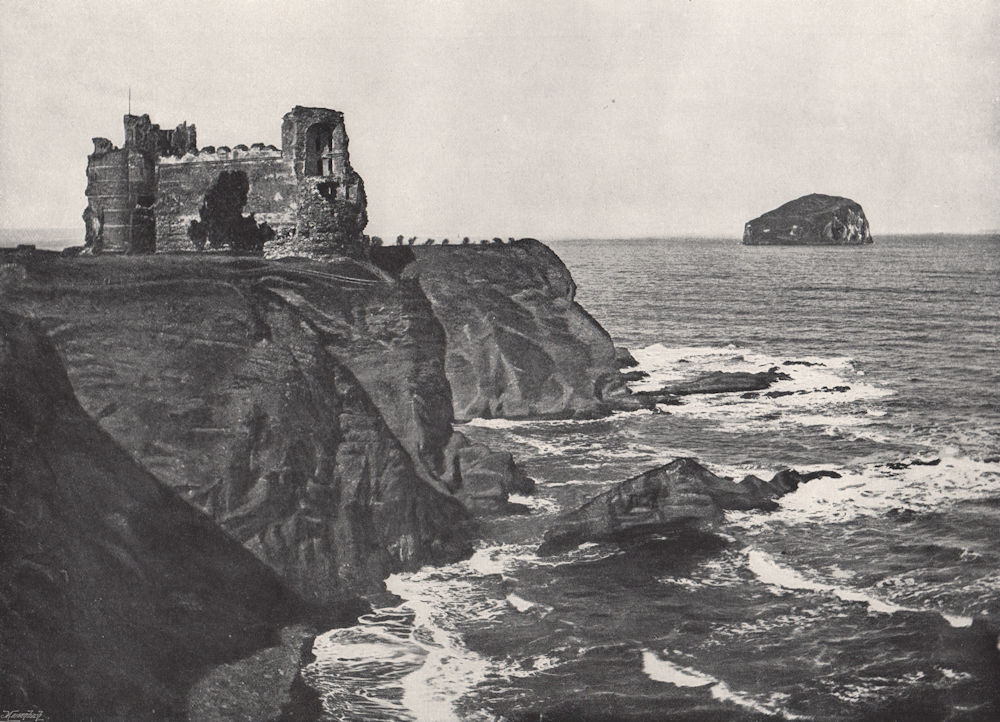 Associate Product NORTH BERWICK. Tantallon Castle and the Bass Rock. Scotland 1895 old print