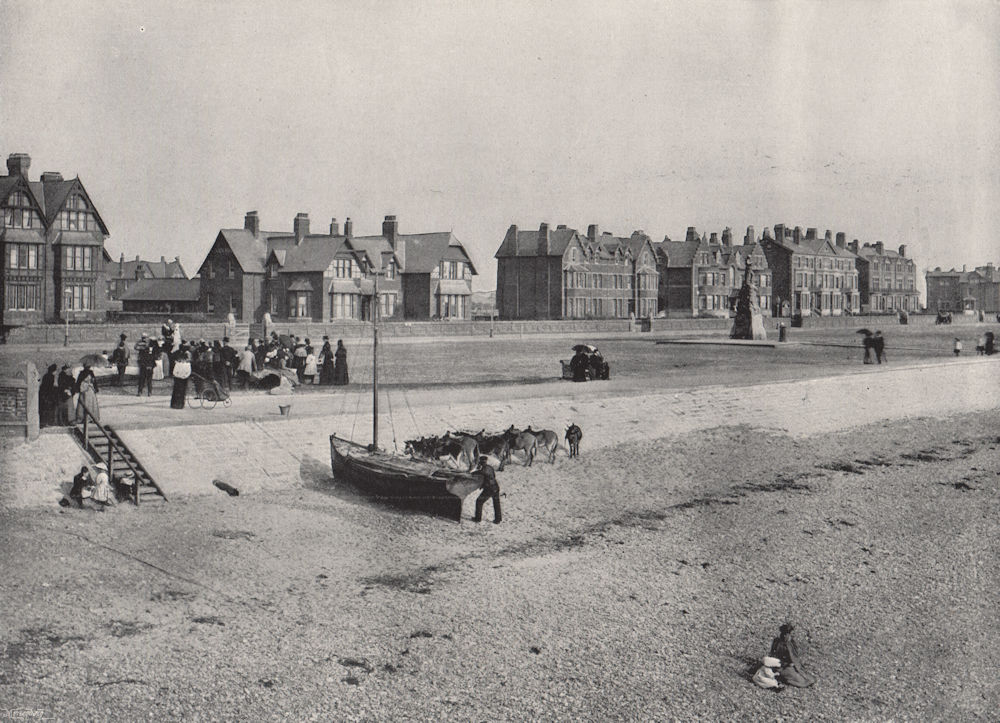 ST. ANNE'S-ON-SEA. The South Promenade. Lancashire 1895 old antique print
