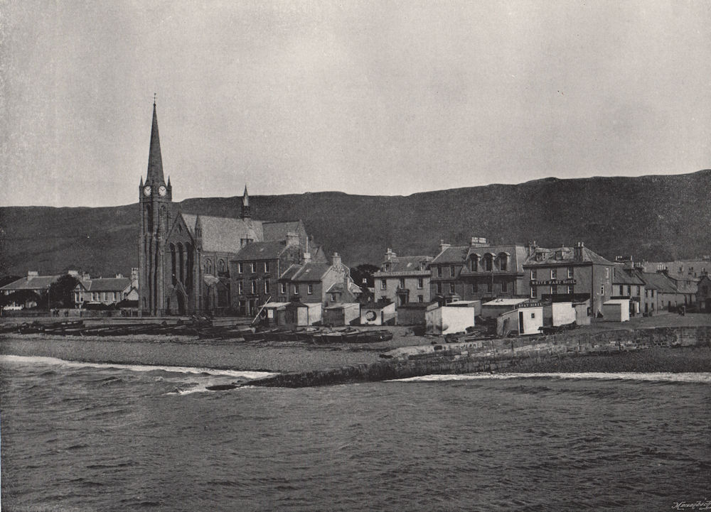 LARGS. From the sea. Scotland 1895 old antique vintage print picture