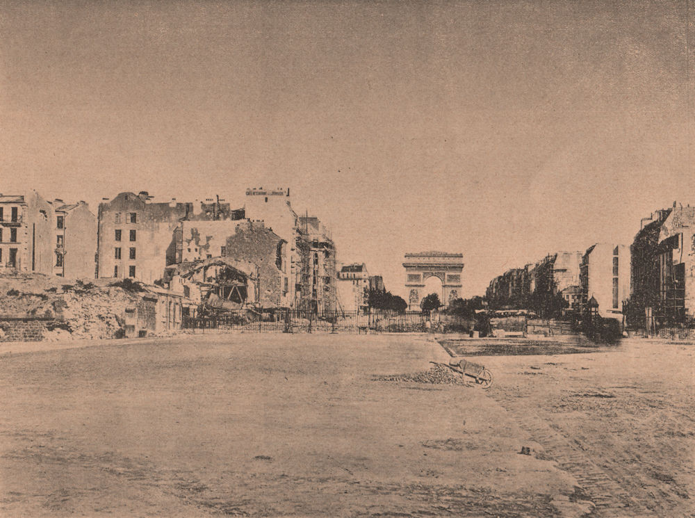 PARIS COMMUNE 1871. Avenue de la Grande-Armée c1873 old antique print picture