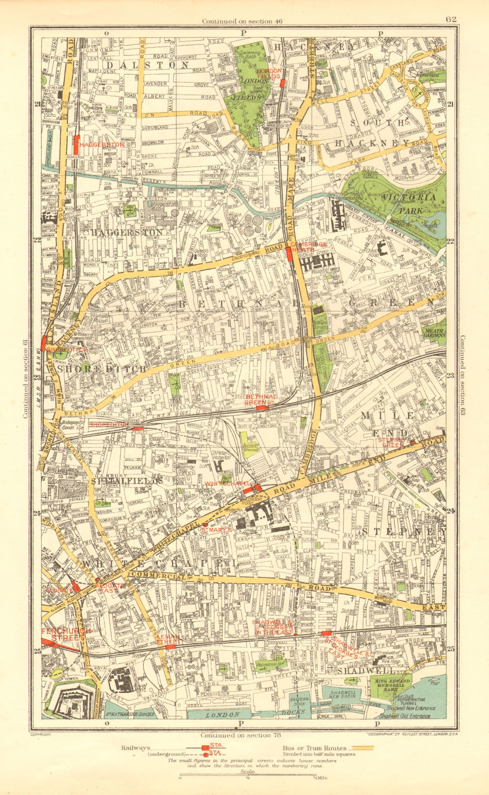Associate Product EAST END. Shoreditch Bethnal Green Stepney Hackney Mile End Haggerston 1937 map
