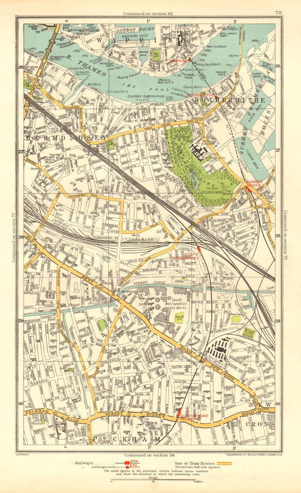 LONDON. Bermondsey Peckham Rotherhithe Wapping Surrey Docks 1937 old map