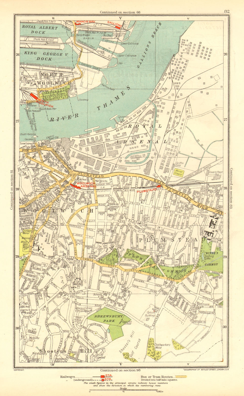 Associate Product LONDON. North Woolwich Plumstead Gallions Manor Way Woolwich Arsenal 1937 map