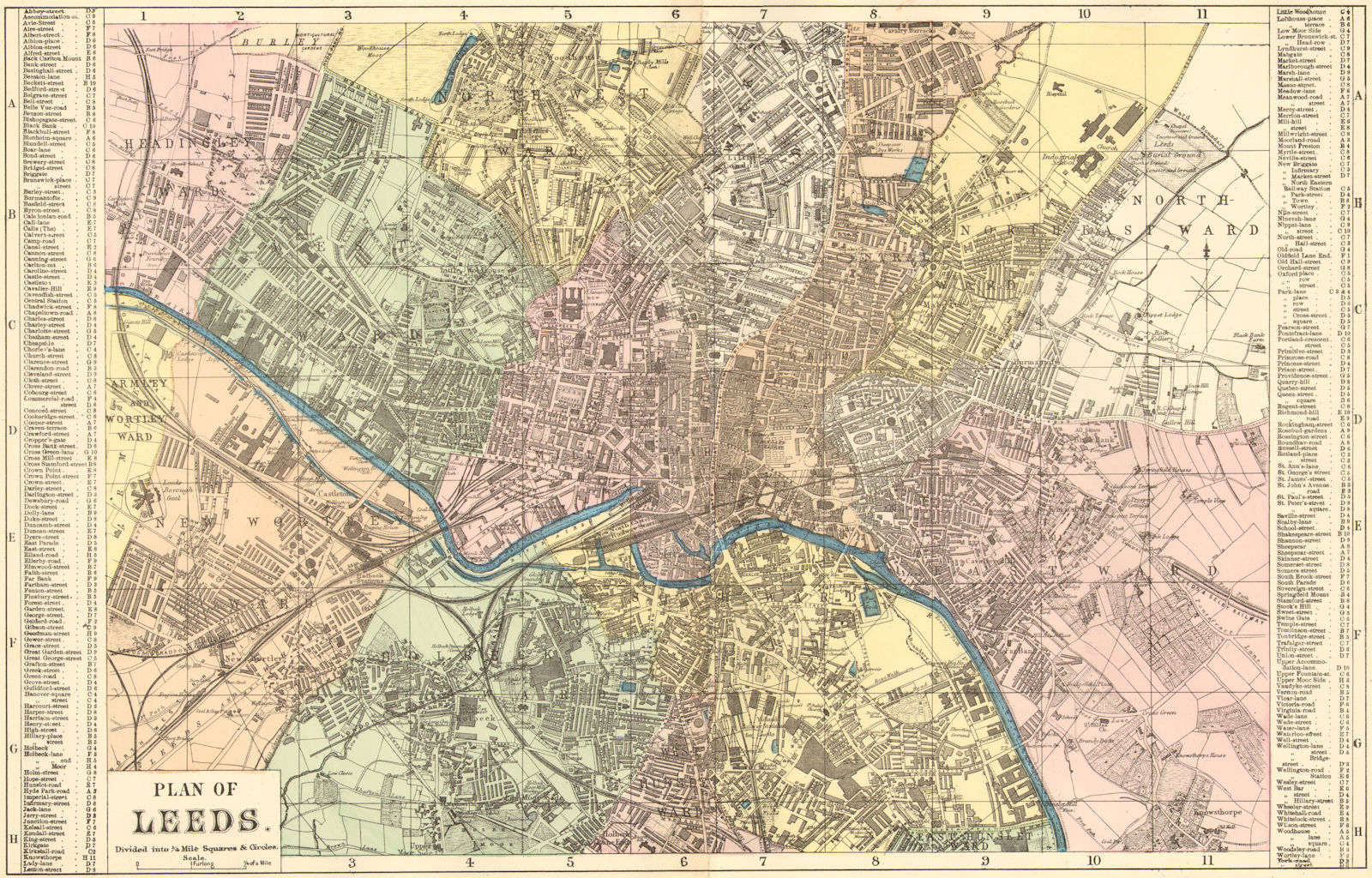 Associate Product LEEDS. Holbeck Wortley Woodhouse Richmond Hill. Town plan. GW BACON 1884 map