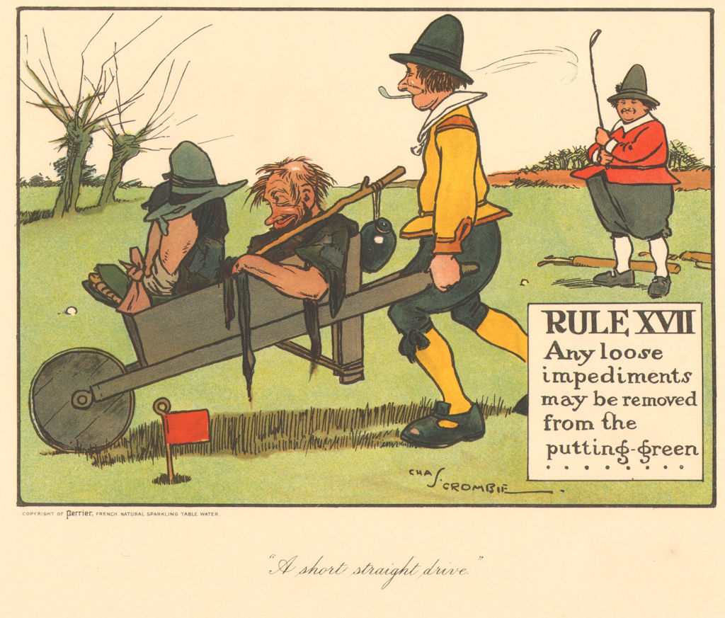 GOLF. Charles Crombie. RULE XVII. Impediments may be removed. Original 1905