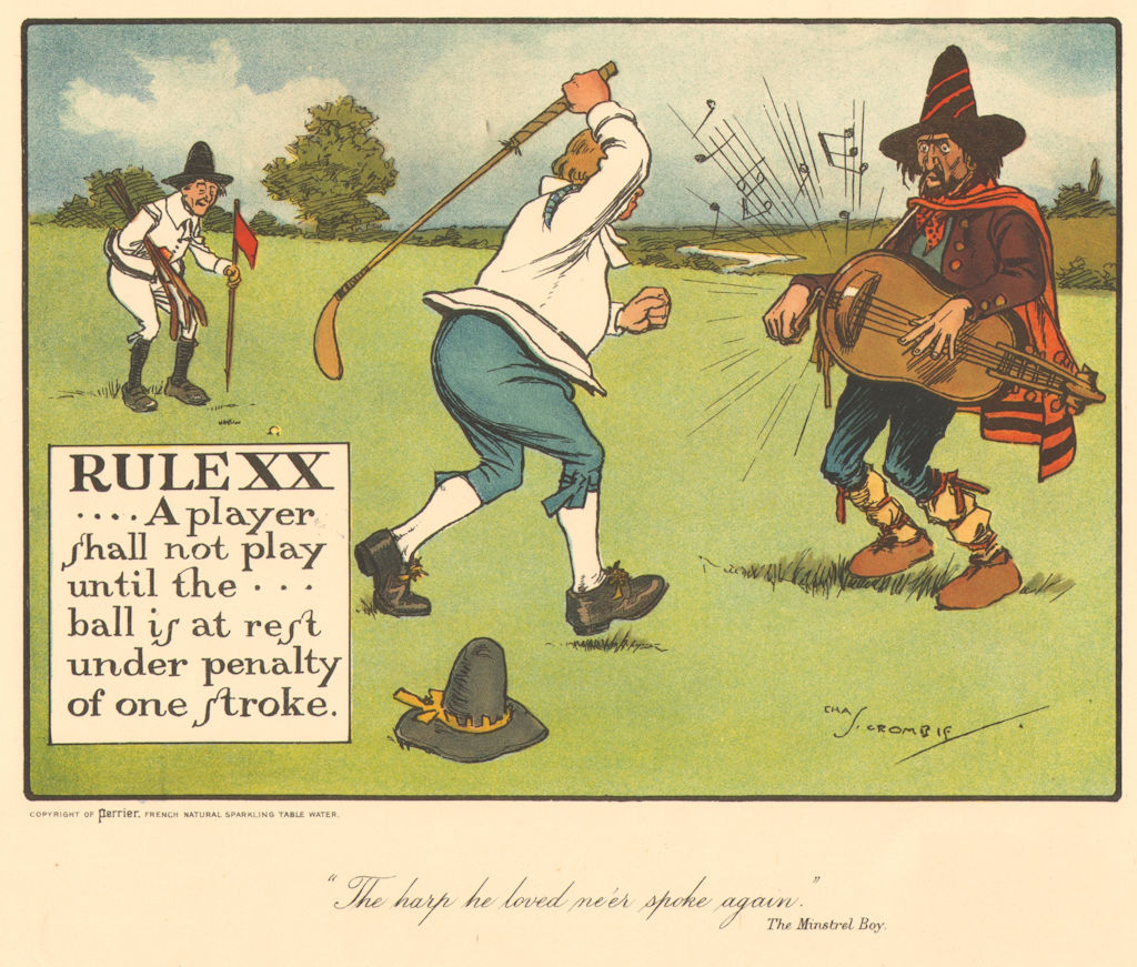 Associate Product GOLF. Charles Crombie. RULE XX. Player shall not play until. Original 1905
