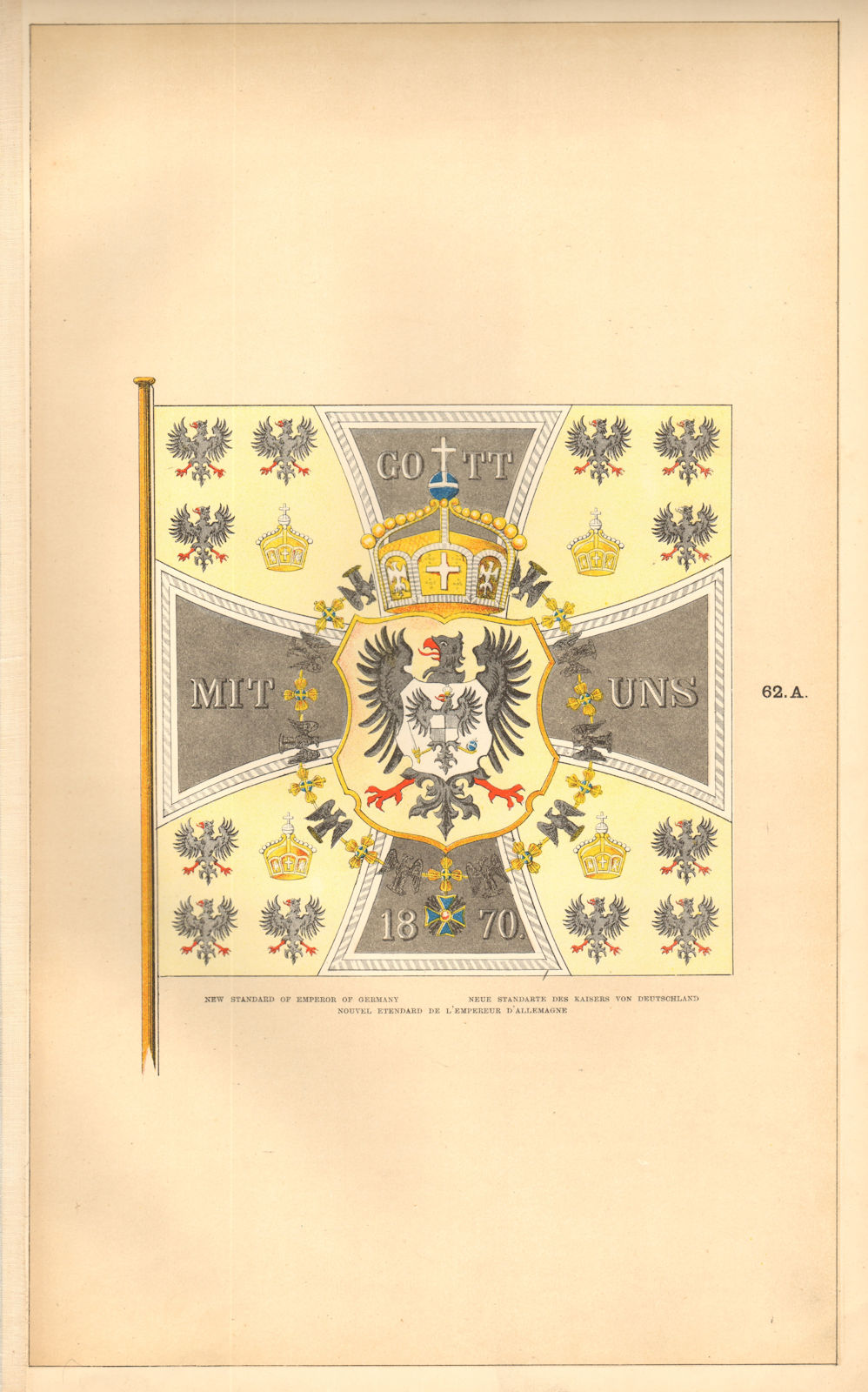 Associate Product GERMANY IMPERIAL FLAG. Emperor's standard. Standarte Kaiser Deutschland 1873