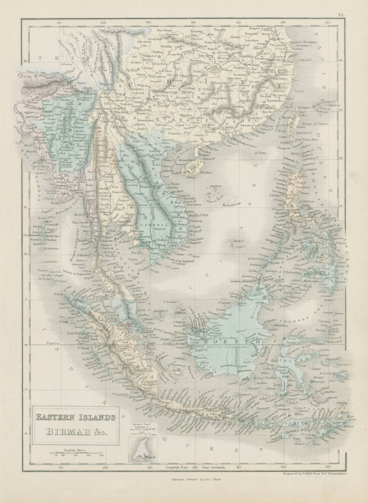 Eastern Islands, Birmah &c. Indochina & East Indies. Indonesia. HALL 1856 map