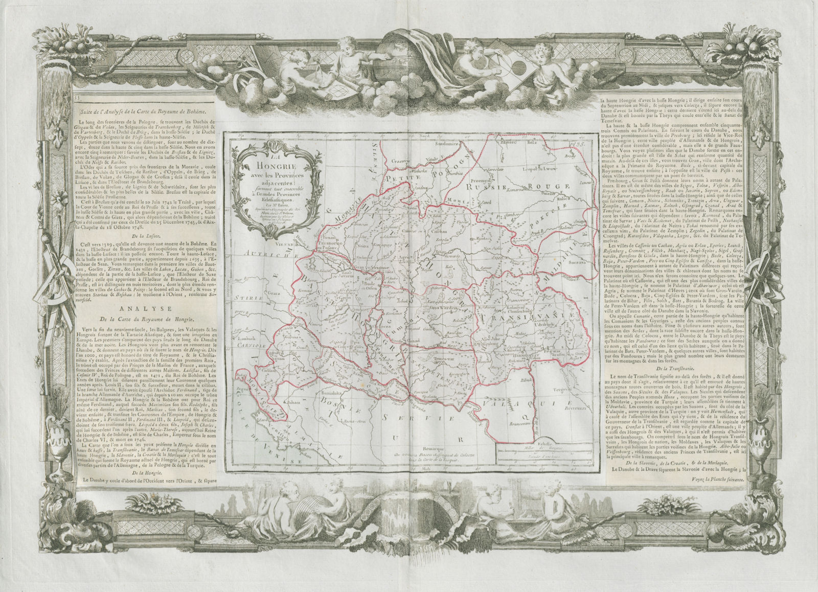 "La Hongrie avec les provinces adjacentes". Hungary. DESNOS/DE LA TOUR 1771 map