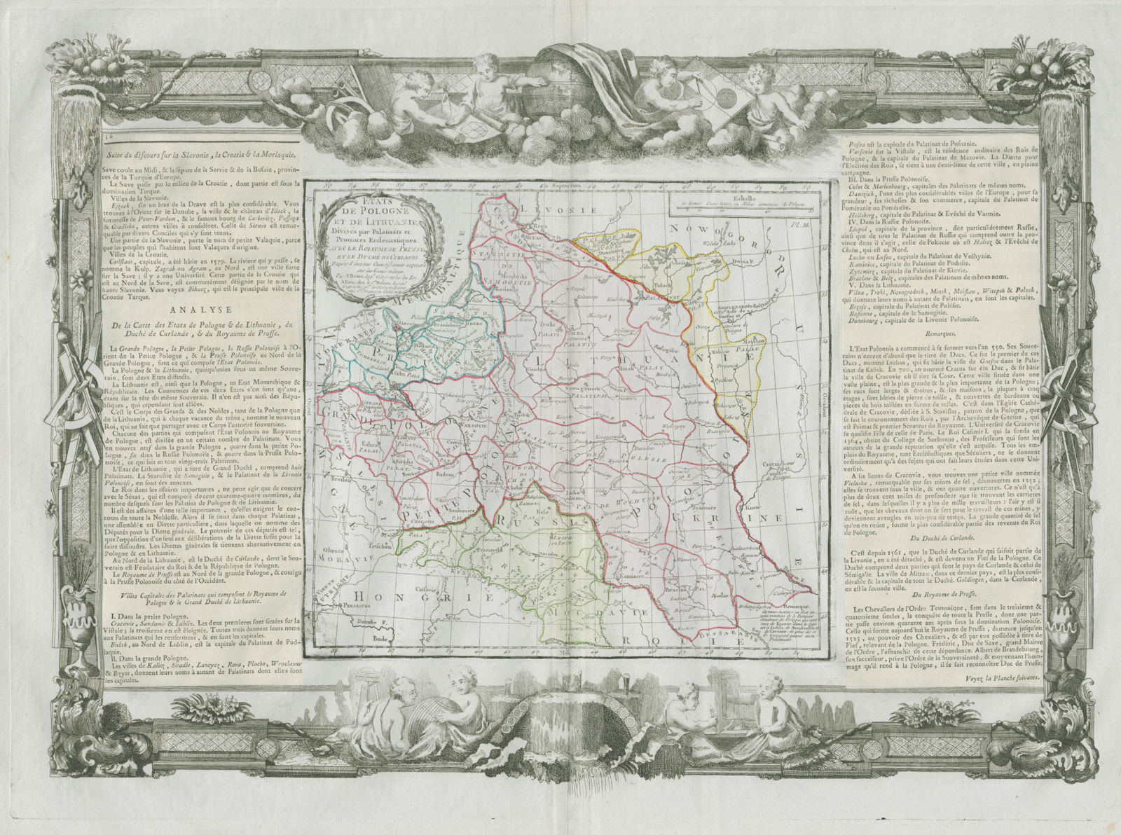 "Etats de Pologne et de Lithuanie". Poland Lithuania. DESNOS/DE LA TOUR 1771 map