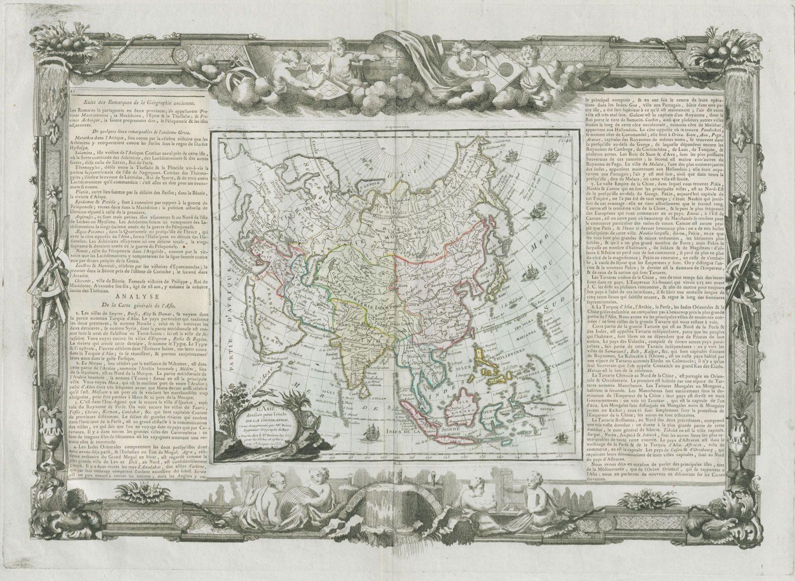 "L'Asie dressée pour l'étude de la Géographie". Asia. DESNOS/DE LA TOUR 1771 map