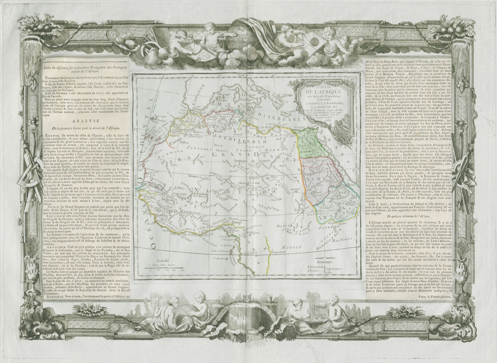 "Partie de L'Afrique en deça de I'Equateur" N Africa. DESNOS/DE LA TOUR 1771 map