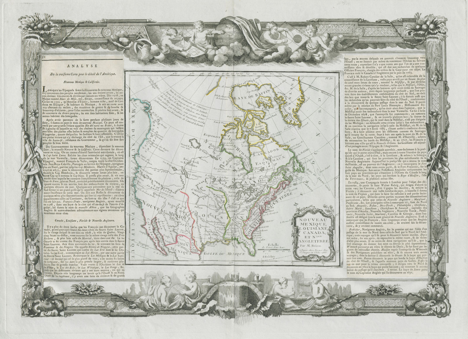 "Nouveau Mexique, Louisiane, Canada…". North America. DESNOS/DE LA TOUR 1771 map