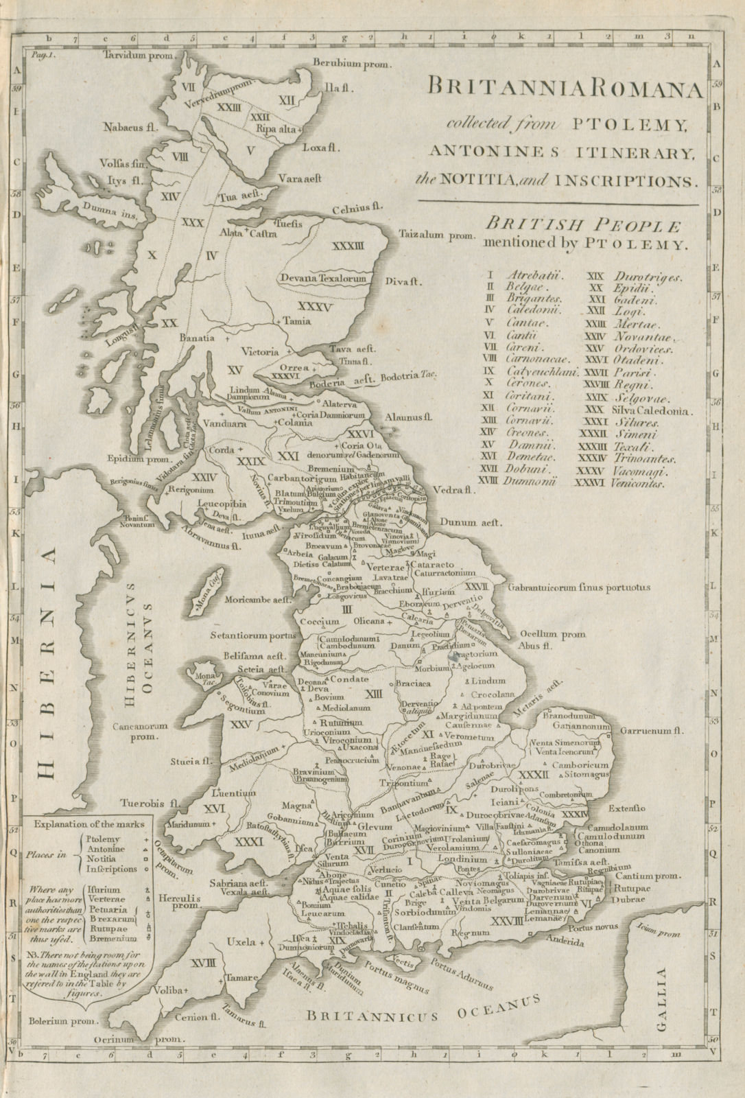 "Britannia Romana, collected from Ptolemy…". Roman Britain. John CARY 1789 map