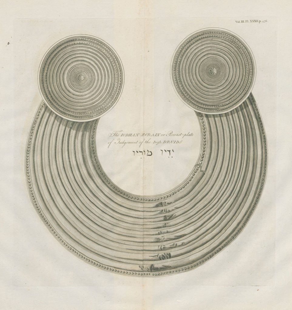 The Iodhan Morain or Breast-plate of Judgement of the Irish Druids 1789 print