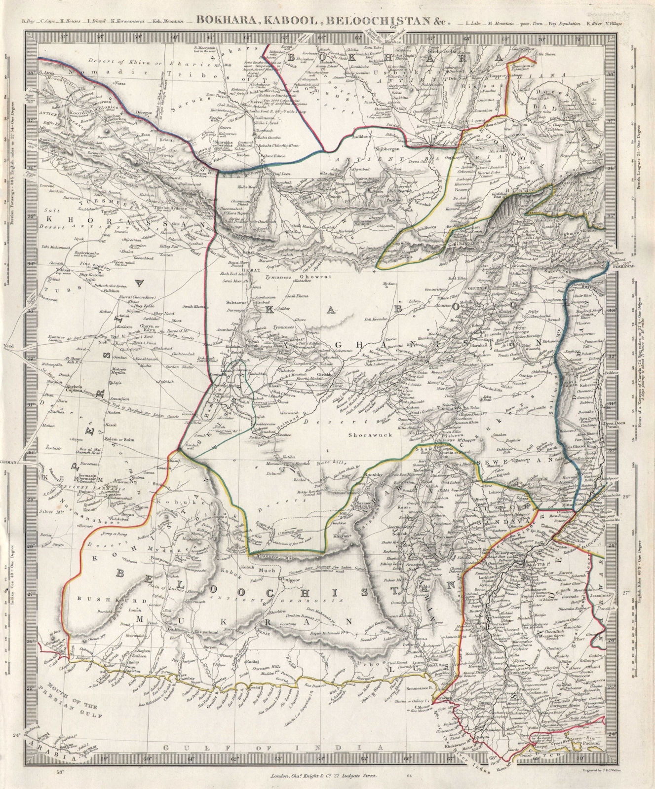 Associate Product BOKHARA KABUL & BALUCHISTAN. Afghanistan Khorassan Pakistan Sinde. SDUK 1846 map