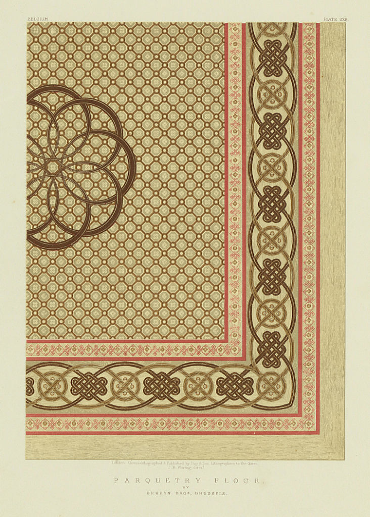 Associate Product INTERNATIONAL EXHIBITION. Parquetry floor - Dekeyn Bros, Brussels 1862 print