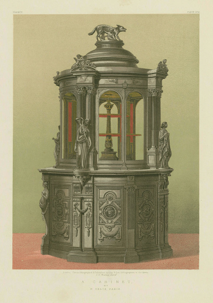 INTERNATIONAL EXHIBITION. A cabinet - M Chaix, Paris 1862 old antique print
