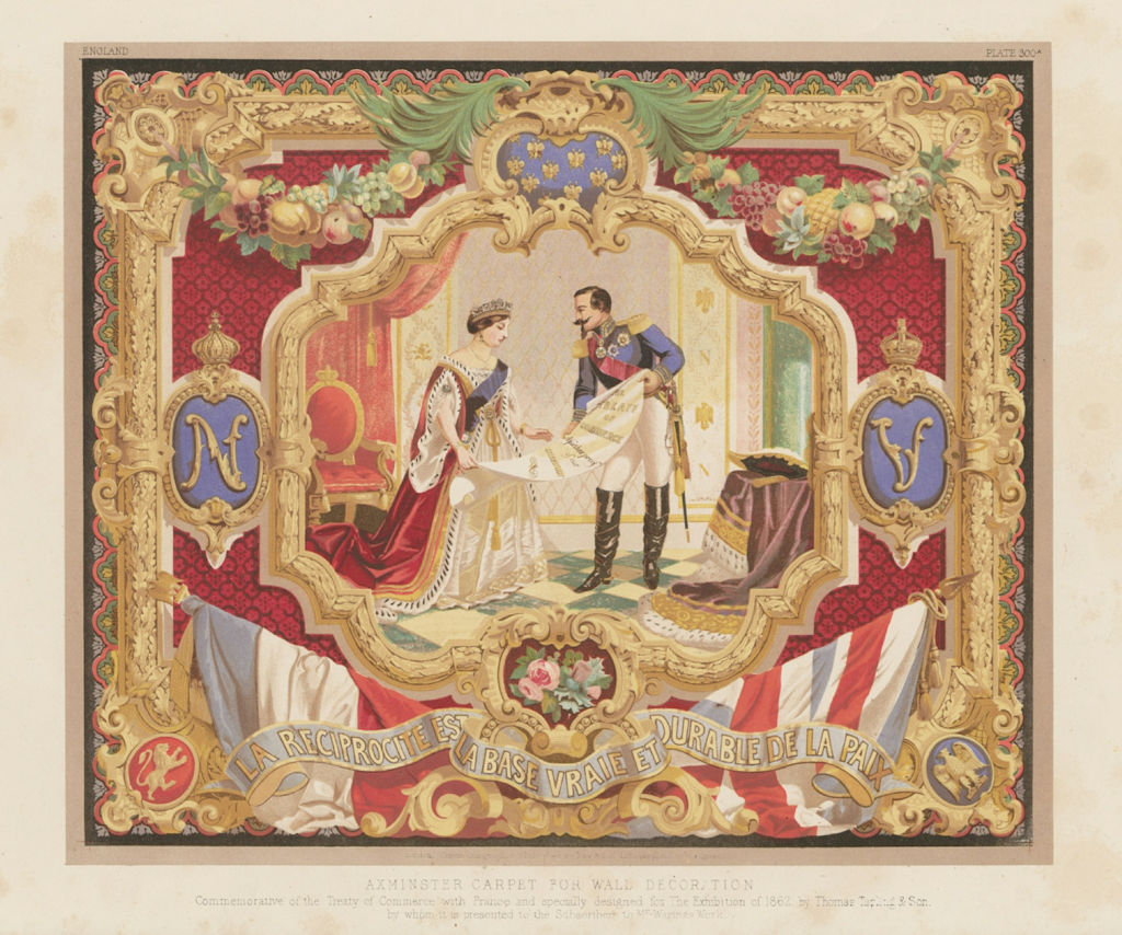 INTERNATIONAL EXHIBITION. Axminster carpet wall decoration Taplin & Sons 1862