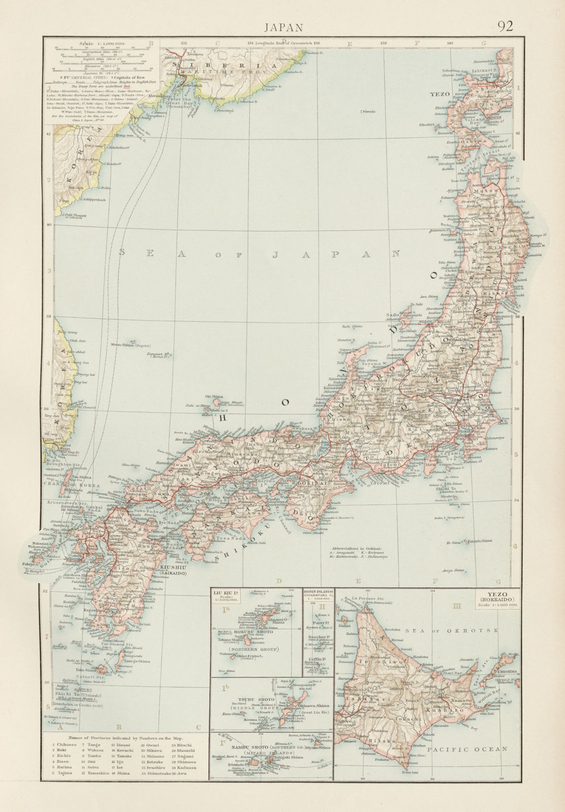 Associate Product Japan showing railways & treaty ports. THE TIMES 1900 old antique map chart